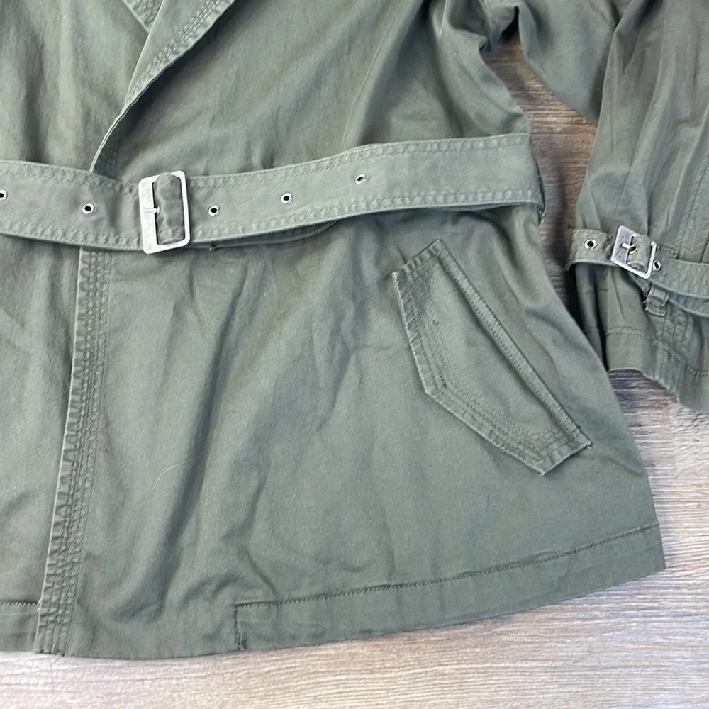 Coldwater Creek Women’s  Army Green Belted Utility Jacket, Size 18 - Picture 4 of 14